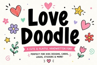 Creative & Free Love Doodle Fonts for Projects
